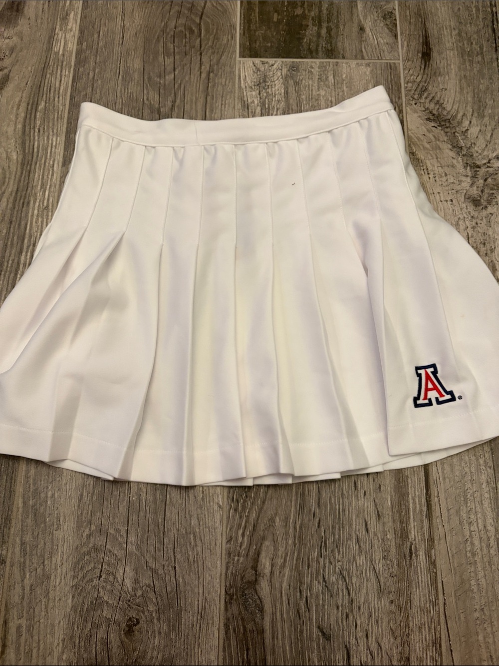 Arizona White Pleated Tennis Skort with Logo